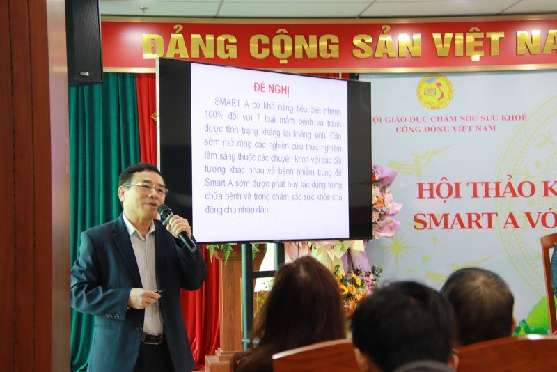Tiến sỹ Đặng Văn Nghiễm, Đại học Y Dược Thái Bình trình bày nghiên cứu về Smart A 