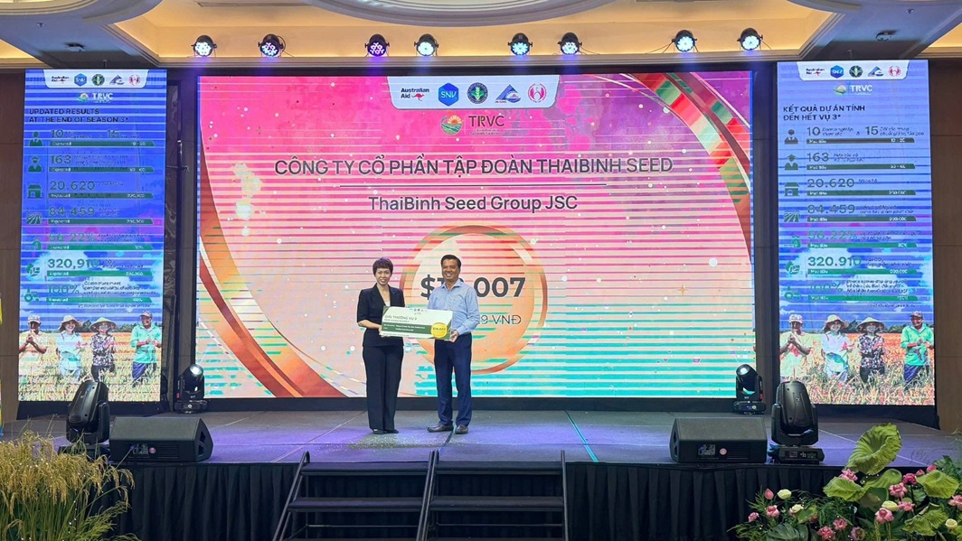 ThaiBinh Seed được vinh danh vì giảm phát thải, thúc đẩy chuỗi lúa gạo xanh tại ĐBSCL