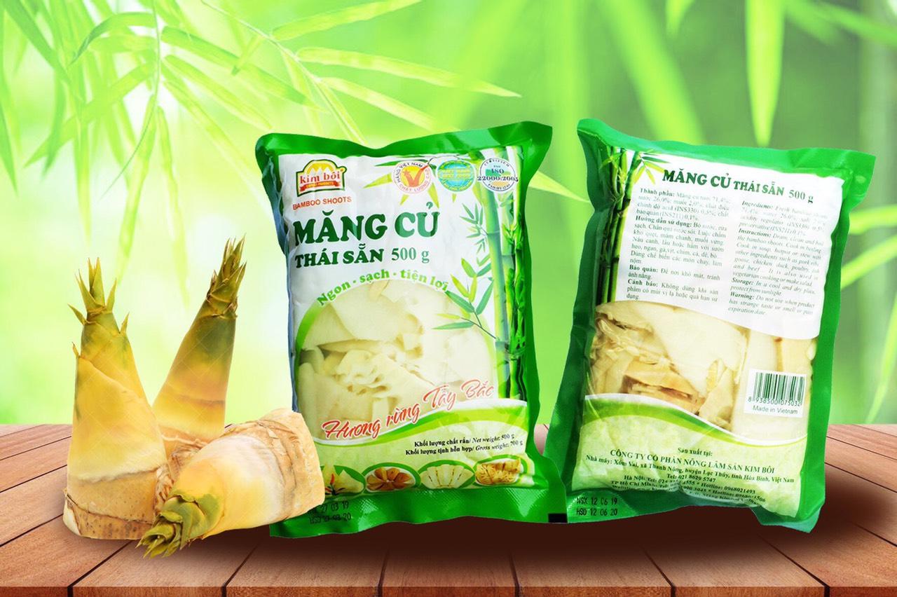 Măng chua thái sẵn của Công ty Cổ phần Kim Bôi được chế biến theo quy trình hiện đại, mang đến sự tiện lợi cho người tiêu dùng mà vẫn giữ được hương vị truyền thống.
