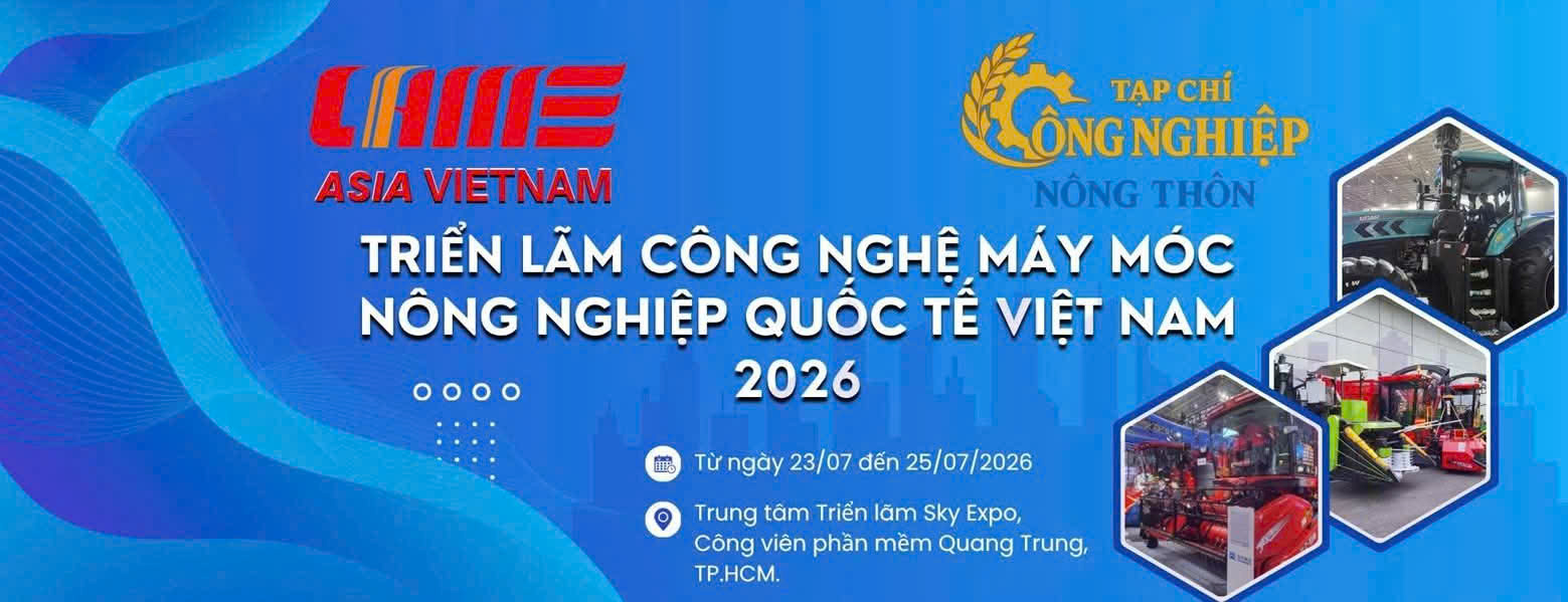 Các sản phẩm máy móc nông nghiệp hiện đại được giới thiệu tại triển lãm chuyên ngành, thu hút sự quan tâm của khách hàng và đối tác.