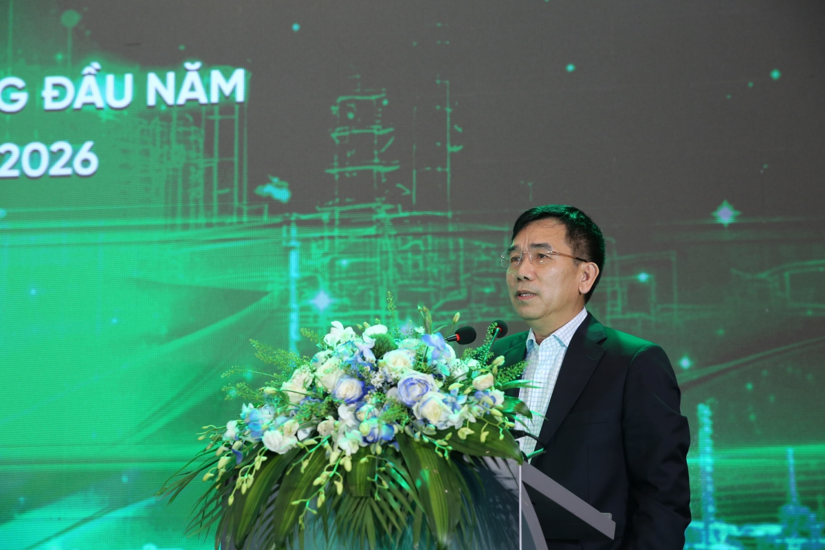 Phó Tổng Giám đốc Petrovietnam Lê Xuân Huyên phát biểu chỉ đạo tại Hội nghị. Ảnh: BSR