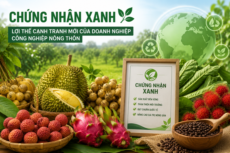 Chứng nhận xanh: Lợi thế cạnh tranh mới của doanh nghiệp công nghiệp nông thôn