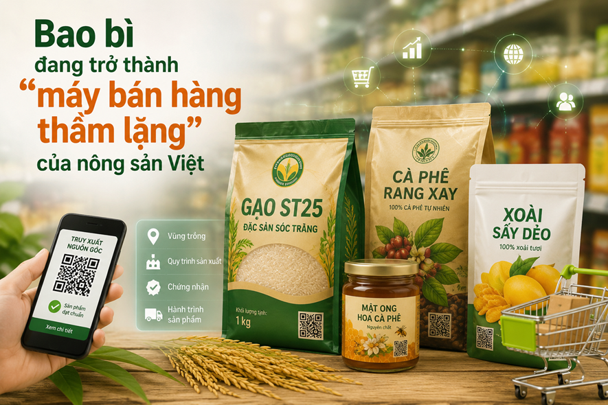 Bao bì đang trở thành “máy bán hàng thầm lặng” của nông sản Việt