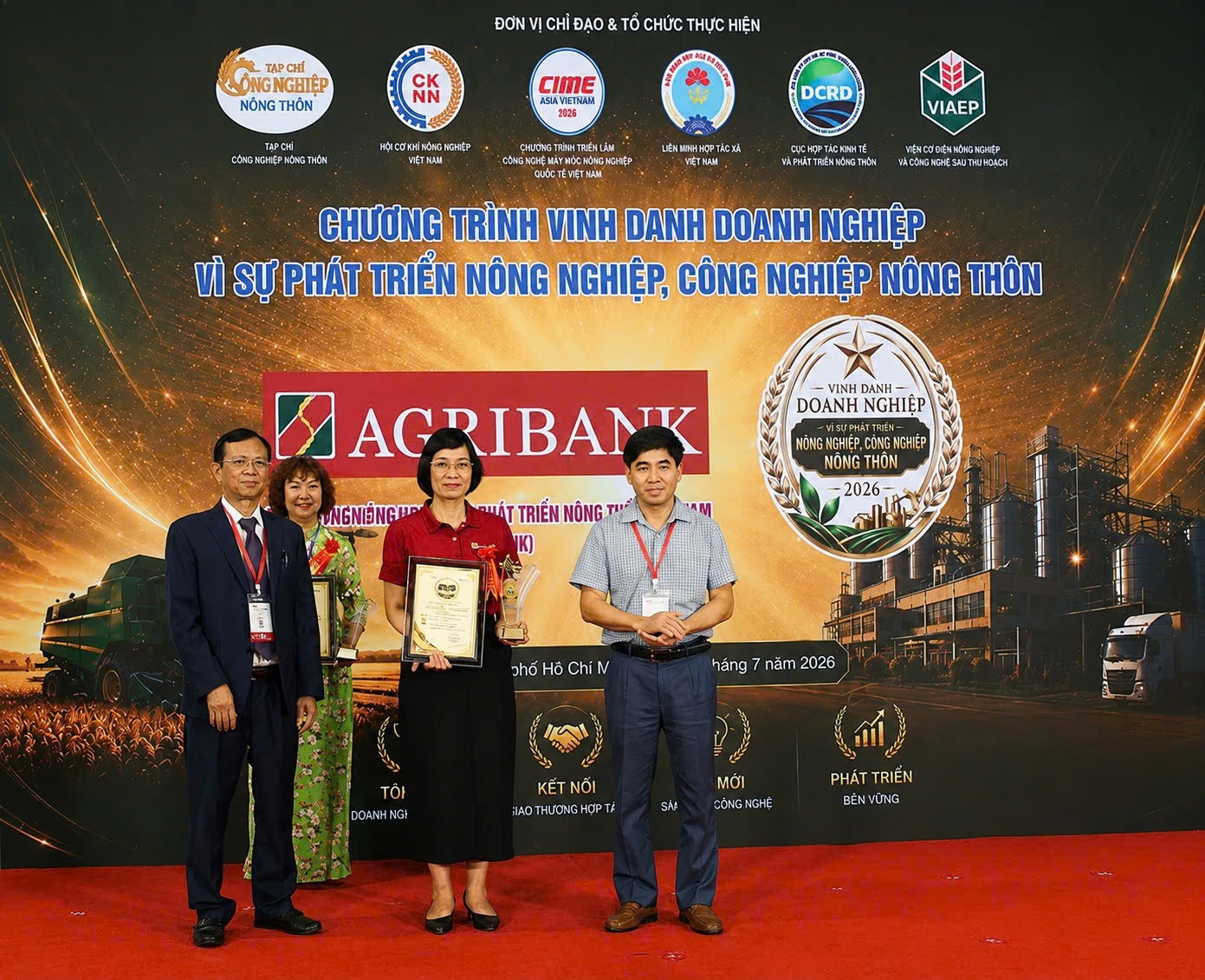 Agribank đồng hành cùng Chương trình “Vinh danh Doanh nghiệp vì sự phát triển nông nghiệp, công nghiệp nông thôn 2026”