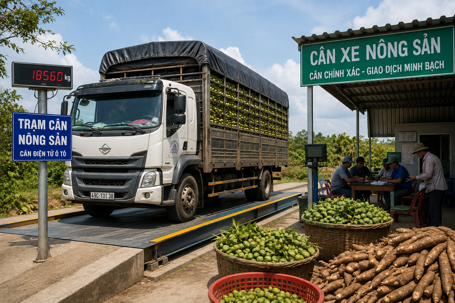 Nghề cân xe nông sản thuê “sống lại” nhờ các vùng chuyên canh mở rộng