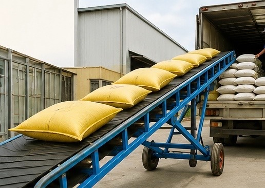 Từ đôi vai đến băng tải: Cơ giới hóa khâu bốc xếp nông sản