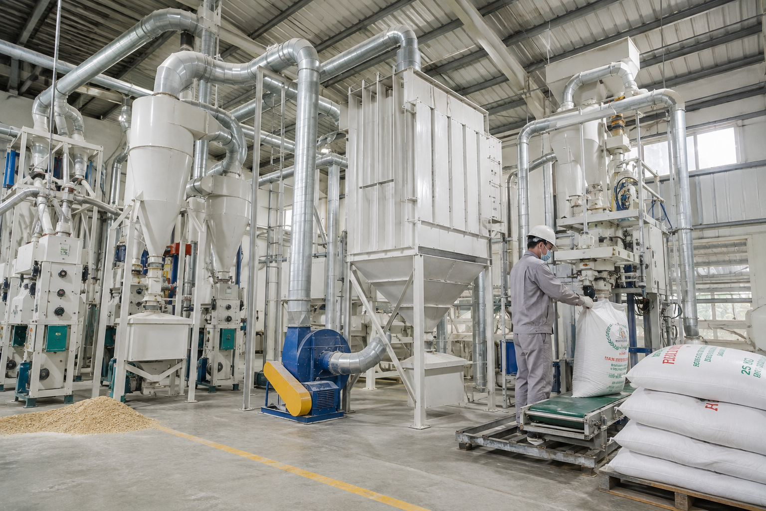 Vì sao nhiều nhà máy nông sản bắt đầu đầu tư hệ thống hút bụi thay vì chỉ mở thêm quạt?