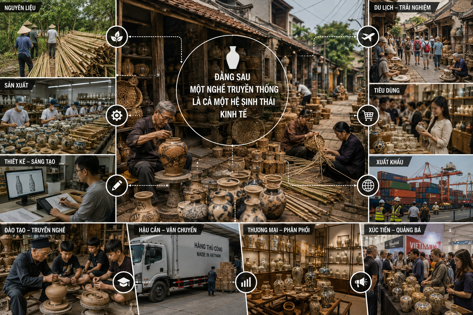 Đằng sau một làng nghề truyền thống là cả một hệ sinh thái kinh tế