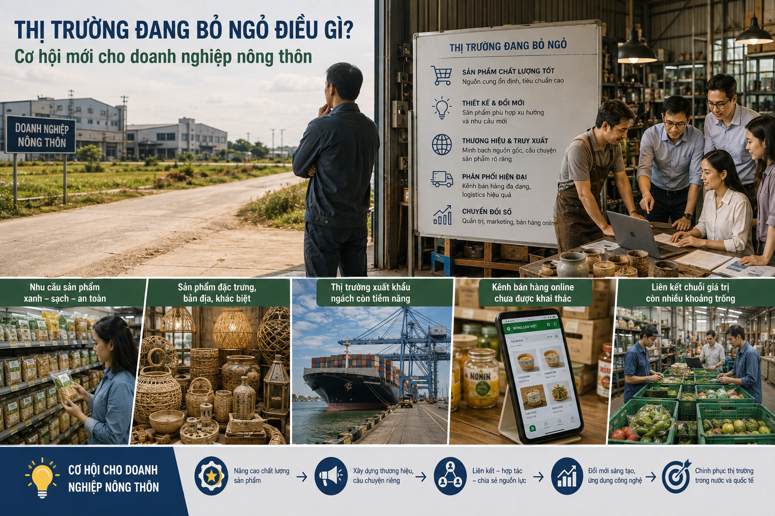 Thị trường đang bỏ ngỏ điều gì? Cơ hội mới cho doanh nghiệp nông thôn