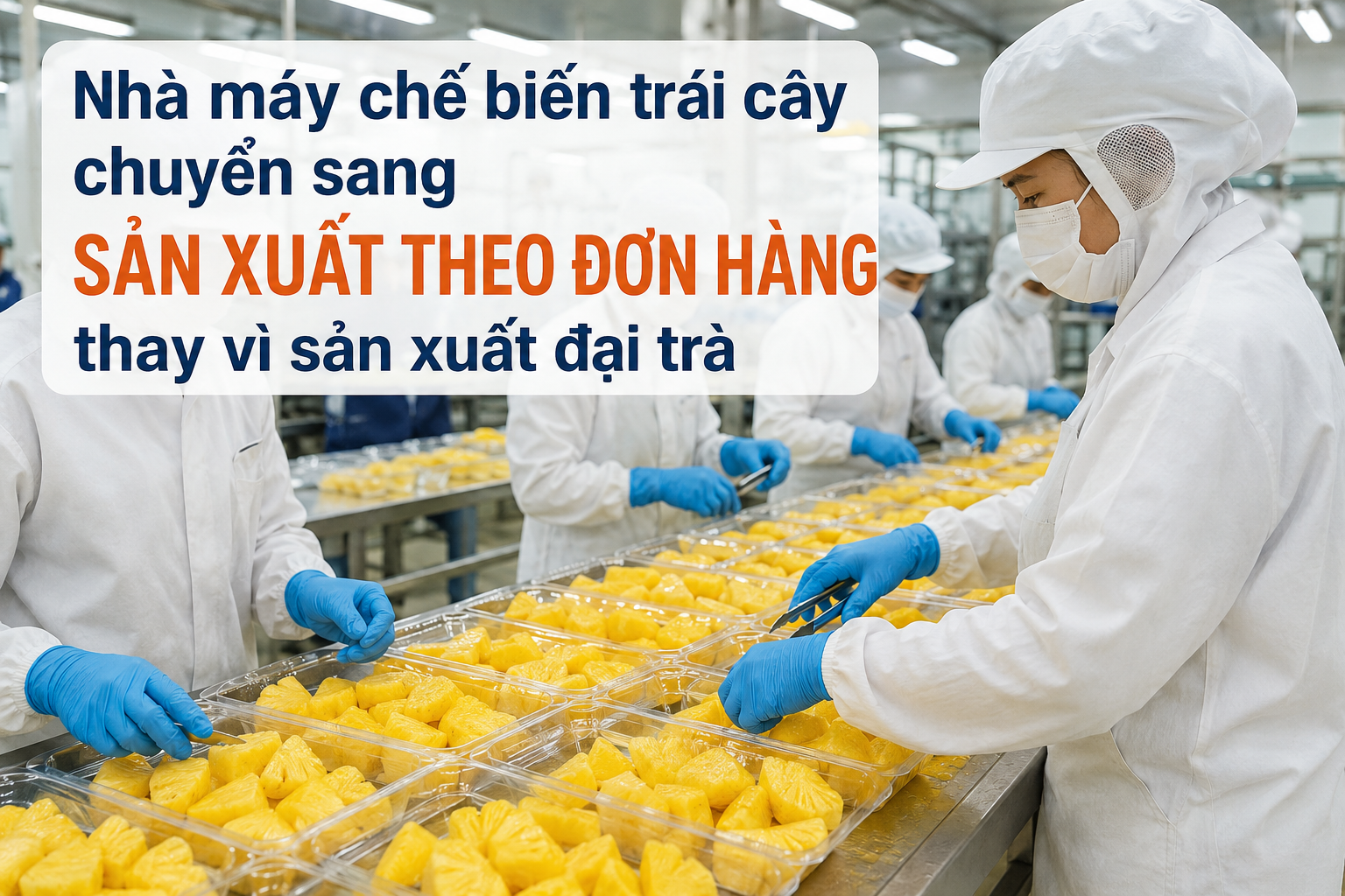 Nhà máy chế biến trái cây đang chuyển sang “sản xuất theo đơn hàng” thay vì sản xuất đại trà