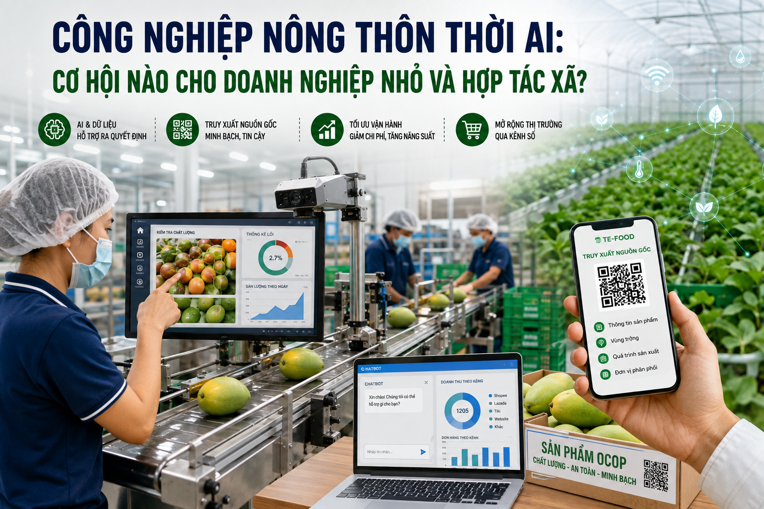 Công nghiệp nông thôn thời AI: Cơ hội nào cho doanh nghiệp nhỏ và hợp tác xã?