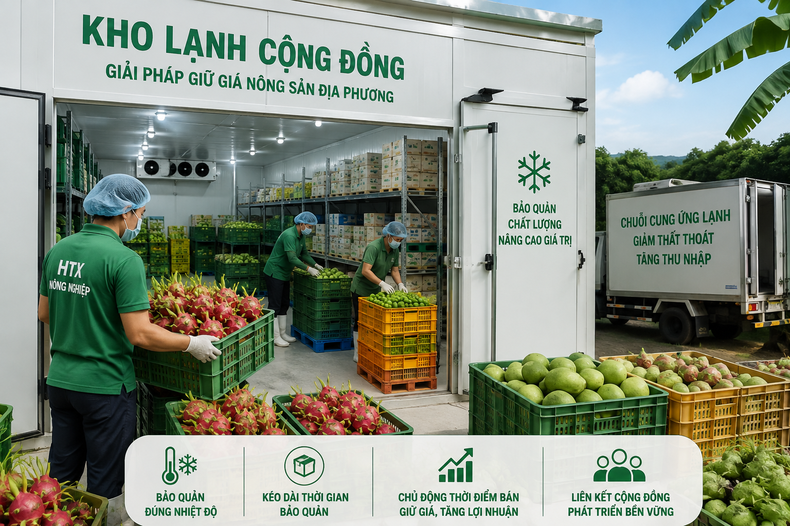 Kho lạnh cộng đồng: “Vũ khí giữ giá” mới của nông sản địa phương