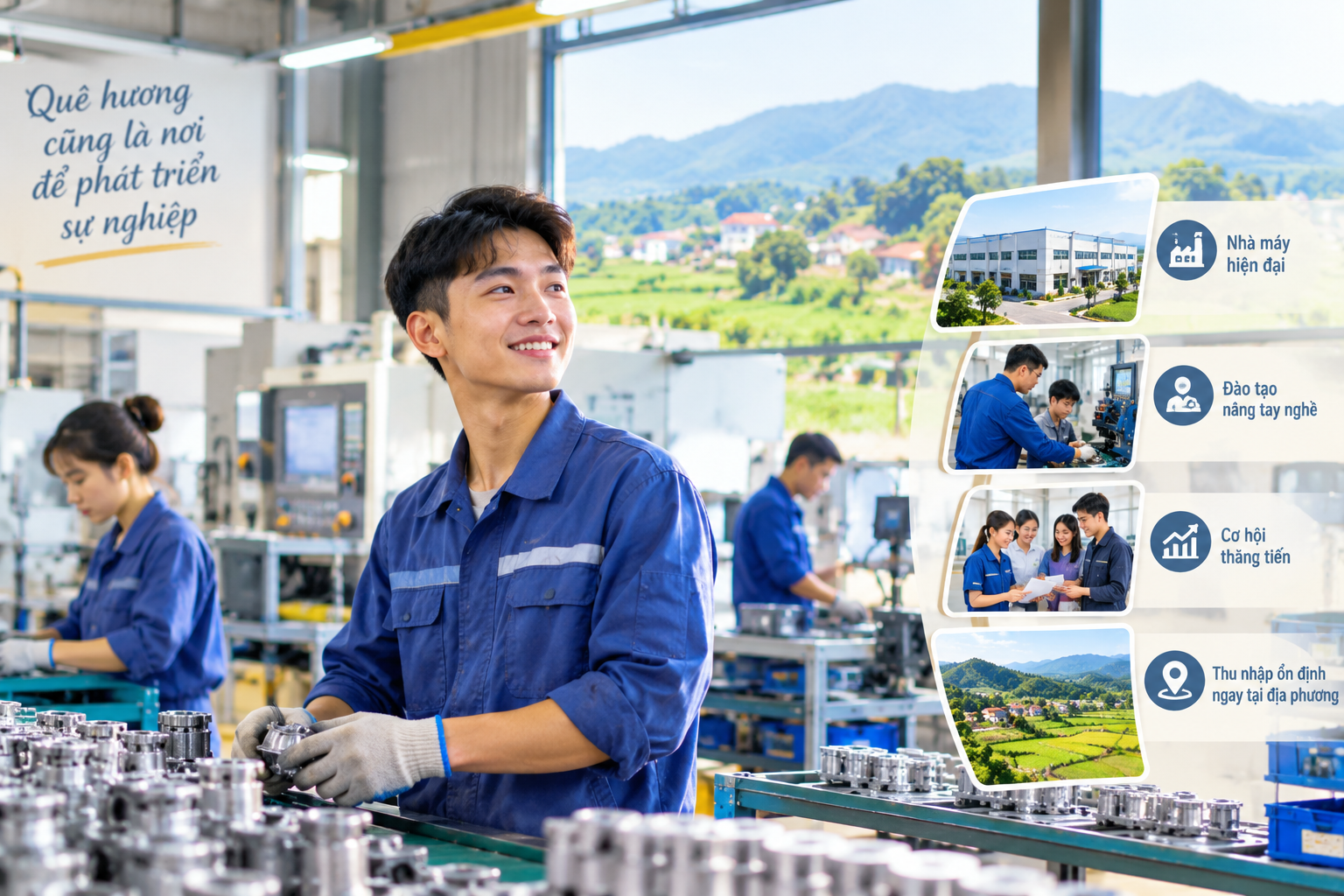 Muốn người trẻ ở lại quê hương, nông thôn không chỉ cần thêm việc làm mà cần những nhà máy tạo thu nhập ổn định, giúp người lao động nâng tay nghề và có cơ hội phát triển nghề nghiệp ngay tại địa phương.