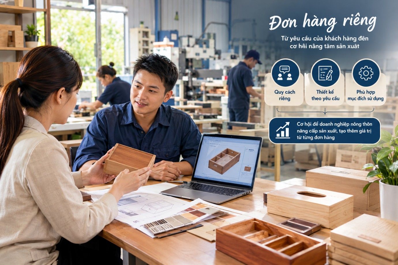 Đơn hàng riêng: Cơ hội để doanh nghiệp nông thôn nâng cấp sản xuất