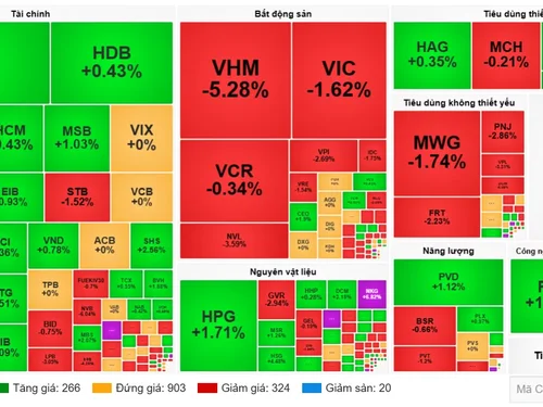 Chứng khoán ngày 14/10: VN-Index mất hơn 14 điểm, nhóm bất động sản chịu áp lực bán mạnh