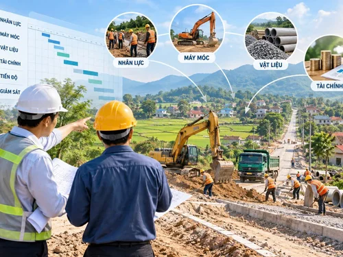 Bài toán điều phối nguồn lực thi công dự án nông thôn