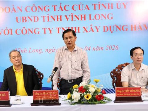 Vĩnh long: Tỉnh ủy, UBND tỉnh tạo điều kiện cho nhà đầu tư thực hiện tiến độ các dự án đầu tư trọng điểm.