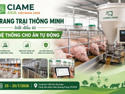 CIAME Asia Vietnam 2026: Trang trại thông minh bắt đầu từ hệ thống cho ăn tự động