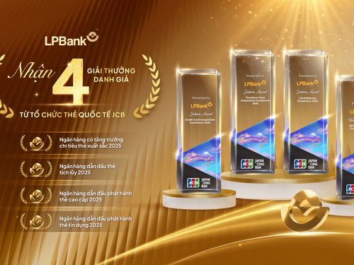 LPBank thắng lớn với 4 giải thưởng từ tổ chức thẻ quốc tế JCB