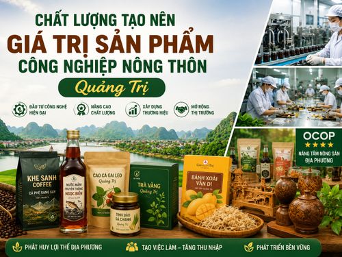 Chất lượng tạo nên giá trị sản phẩm công nghiệp nông thôn Quảng Trị