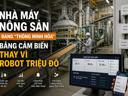 Nhà máy nông sản đang “thông minh hóa” bằng cảm biến thay vì robot triệu đô