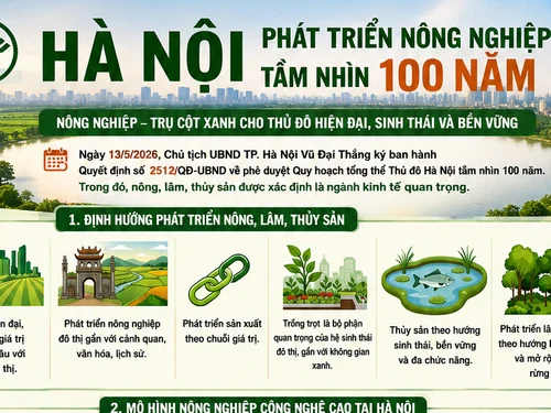 [Infographic] Hà Nội phát triển nông nghiệp tầm nhìn 100 năm