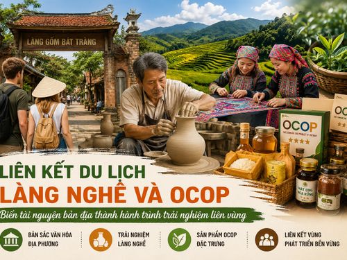 Liên kết du lịch làng nghề và OCOP: Biến tài nguyên bản địa thành hành trình trải nghiệm liên vùng