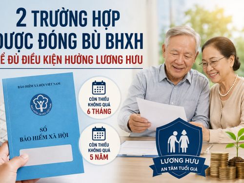 Trường hợp được đóng bù BHXH để đủ điều kiện hưởng lương hưu