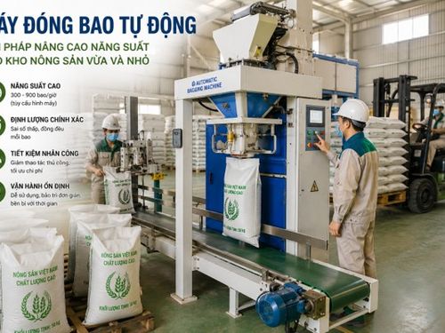 Không cần kho nghìn tấn, máy đóng bao tự động vẫn có “đất diễn”
