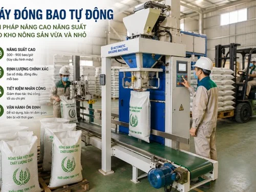 Không cần kho nghìn tấn, máy đóng bao tự động vẫn có “đất diễn”