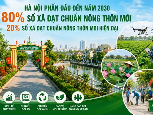 Hà Nội đặt mục tiêu 80% số xã đạt chuẩn nông thôn mới vào năm 2030