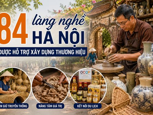 84 làng nghề Hà Nội được hỗ trợ xây dựng thương hiệu, hơn 200 sản phẩm được bảo hộ