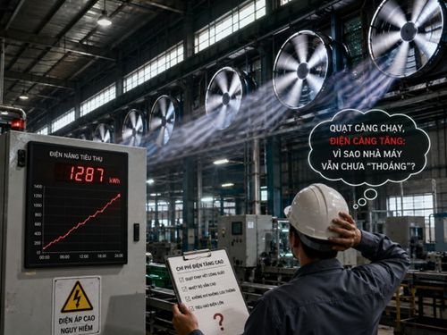 Quạt càng chạy, điện càng tăng: Vì sao nhà máy vẫn chưa “thoáng”?