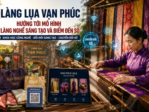 Làng lụa Vạn Phúc hướng tới mô hình “làng nghề sáng tạo và điểm đến số”