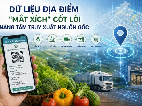 Dữ liệu địa điểm – “mắt xích” cốt lõi nâng tầm truy xuất nguồn gốc