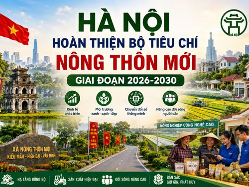 Hà Nội hoàn thiện Bộ tiêu chí nông thôn mới giai đoạn 2026 - 2030, hướng tới phát triển nông thôn hiện đại và bền vững