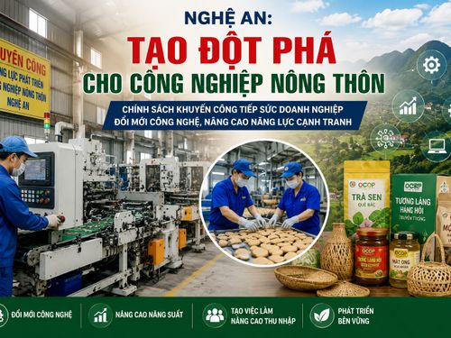 Khuyến công trở thành động lực thúc đẩy công nghiệp nông thôn Nghệ An phát triển bền vững