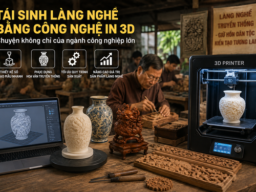 Tái sinh làng nghề bằng công nghệ in 3D: Chuyện không chỉ của ngành công nghiệp lớn