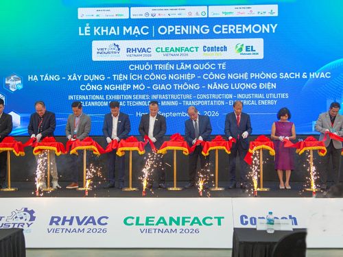 Viet Industry – Cleanfact & RHVAC Vietnam 2026 chính thức khai mạc: Hơn 500 gian hàng quy tụ chuỗi giải pháp cho nhà máy và công trình công nghệ cao