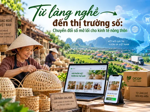 Từ làng nghề đến thị trường số: Chuyển đổi số mở lối cho kinh tế nông thôn