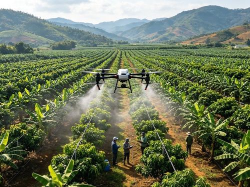 Drone bay, dữ liệu chạy: Khi vùng nguyên liệu được quản lý từ xa