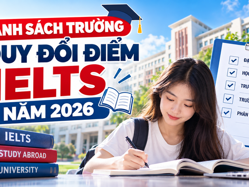 Danh sách trường quy đổi điểm IELTS mới nhất 2026