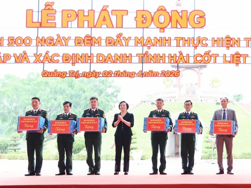 Phó Thủ tướng Phạm Thị Thanh Trà phát động Chiến dịch 500 ngày đêm tìm kiếm, quy tập và xác định danh tính hài cốt liệt sĩ