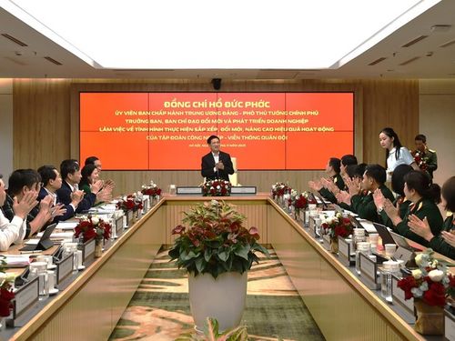 Phó Thủ tướng Hồ Đức Phớc làm việc với Tập đoàn Viettel
