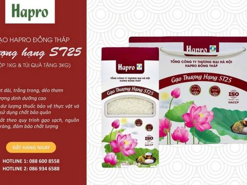 Gạo Hapro Thượng hạng ST25 đạt Top 2 “Hàng Việt Nam được người tiêu dùng yêu thích” năm 2025