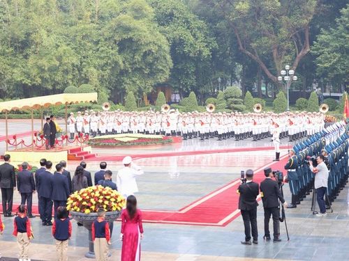 Chủ tịch nước Lương Cường chủ trì lễ đón chính thức Quốc vương Brunei
