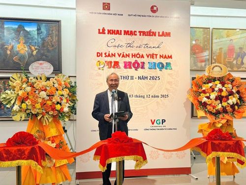 Khai mạc Triển lãm cuộc thi vẽ tranh 'Di sản văn hóa Việt Nam qua hội họa' lần thứ II năm 2025