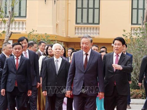 Tổng Bí thư Tô Lâm, Chủ tịch nước Lương Cường dự khánh thành công trình Trụ sở làm việc Cơ quan Chủ tịch nước