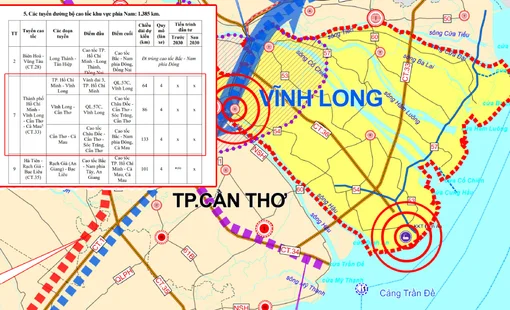 Cao tốc CT.33 dài 283km có diễn biến mới ở đoạn Vĩnh Long - Cần Thơ