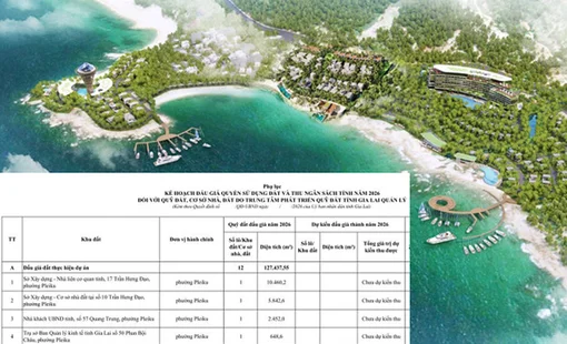 Gia Lai bổ sung đấu giá 24 quỹ đất: Có khu nghỉ dưỡng gần 8ha ven biển và loạt trụ sở tại Pleiku, Quy Nhơn